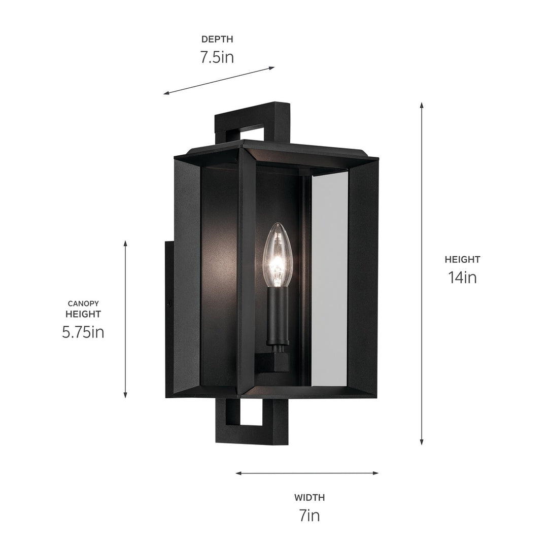 Kichler Canada - 59131BKT - One Light Outdoor Wall Mount - Kroft - Textured Black