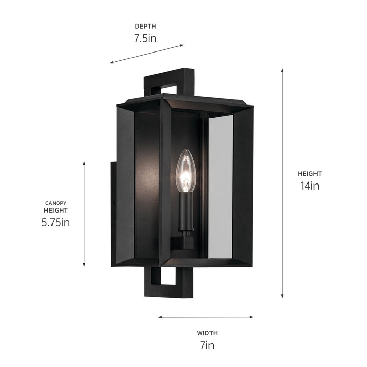 Kichler Canada - 59131BKT - One Light Outdoor Wall Mount - Kroft - Textured Black