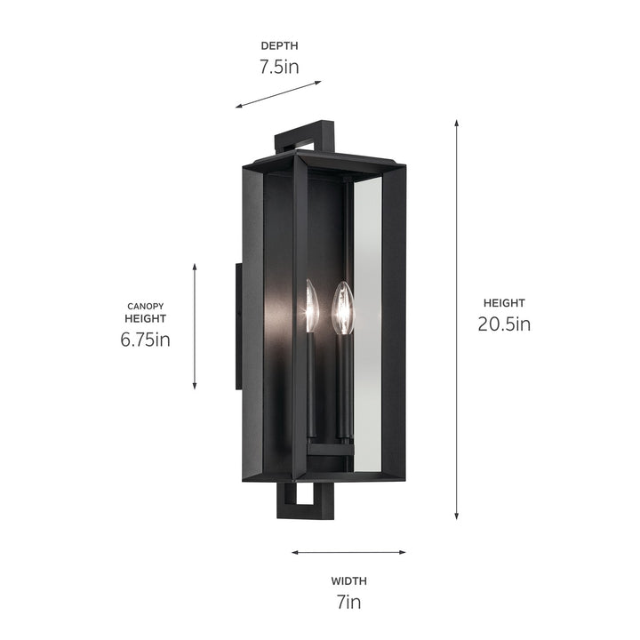 Kichler Canada - 59132BKT - Two Light Outdoor Wall Mount - Kroft - Textured Black