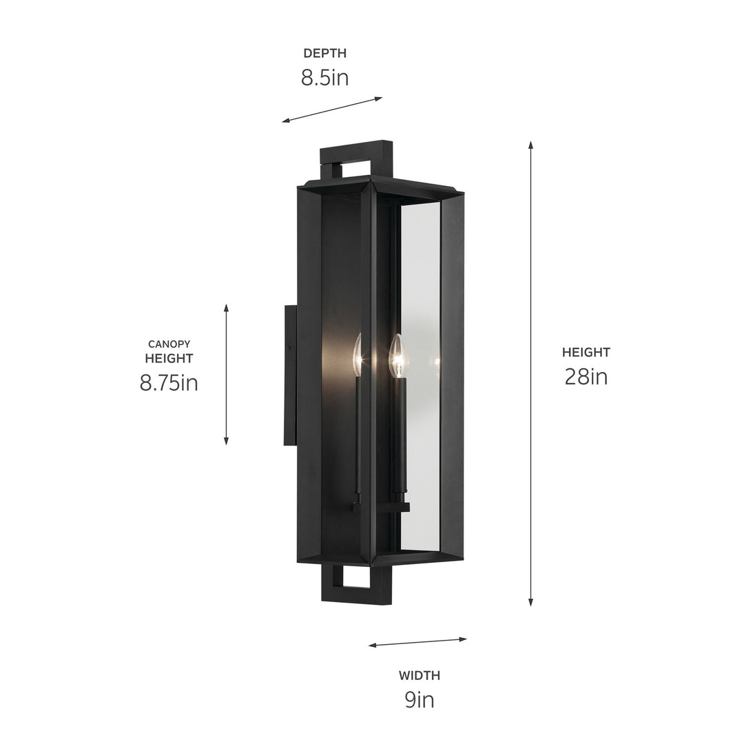 Kichler Canada - 59134BKT - Two Light Outdoor Wall Mount - Kroft - Textured Black