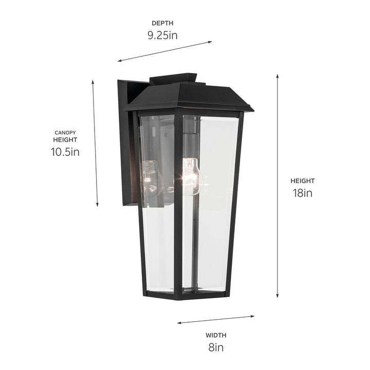 Kichler Canada - 59119BKT - One Light Outdoor Wall Mount - Mathus - Textured Black