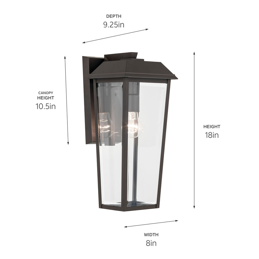 Kichler Canada - 59119OZ - One Light Outdoor Wall Mount - Mathus - Olde Bronze
