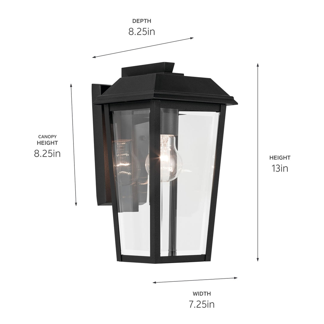 Kichler Canada - 59118BKT - One Light Outdoor Wall Mount - Mathus - Textured Black