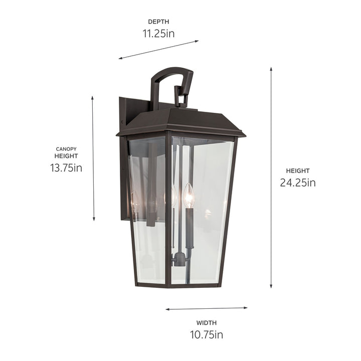 Kichler Canada - 59120OZ - Two Light Outdoor Wall Mount - Mathus - Olde Bronze