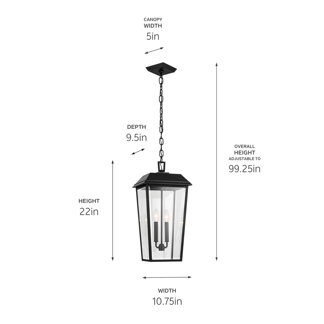 Kichler Canada - 59122BKT - Two Light Outdoor Pendant - Mathus - Textured Black