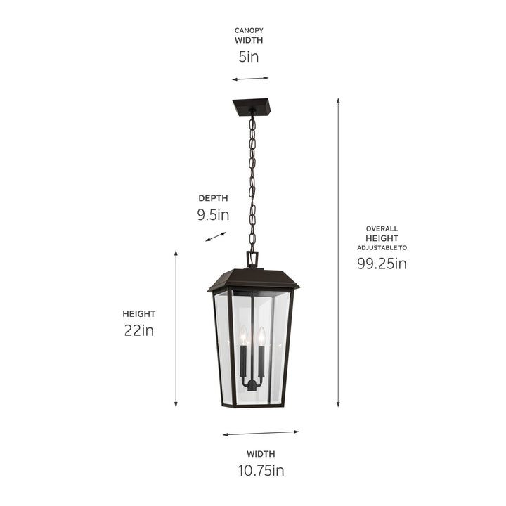 Kichler Canada - 59122OZ - Two Light Outdoor Pendant - Mathus - Olde Bronze