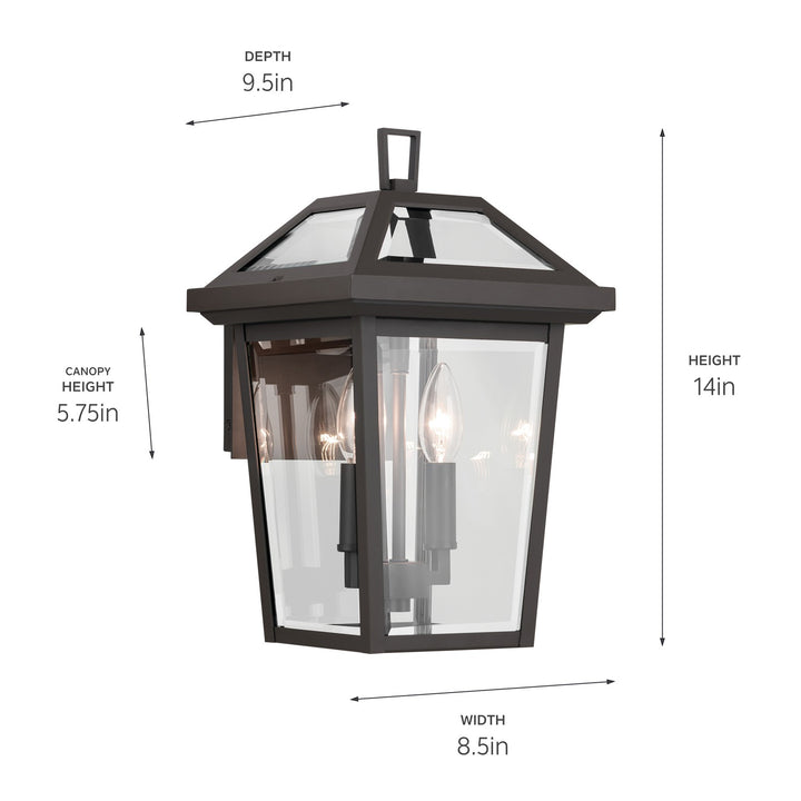 Kichler Canada - 59125OZ - Two Light Outdoor Wall Mount - Regence - Olde Bronze