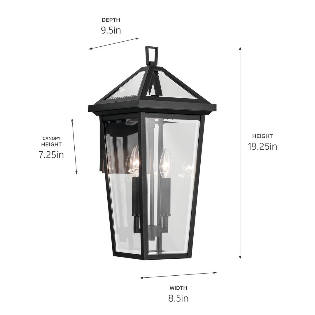 Kichler Canada - 59126BKT - Two Light Outdoor Wall Mount - Regence - Textured Black