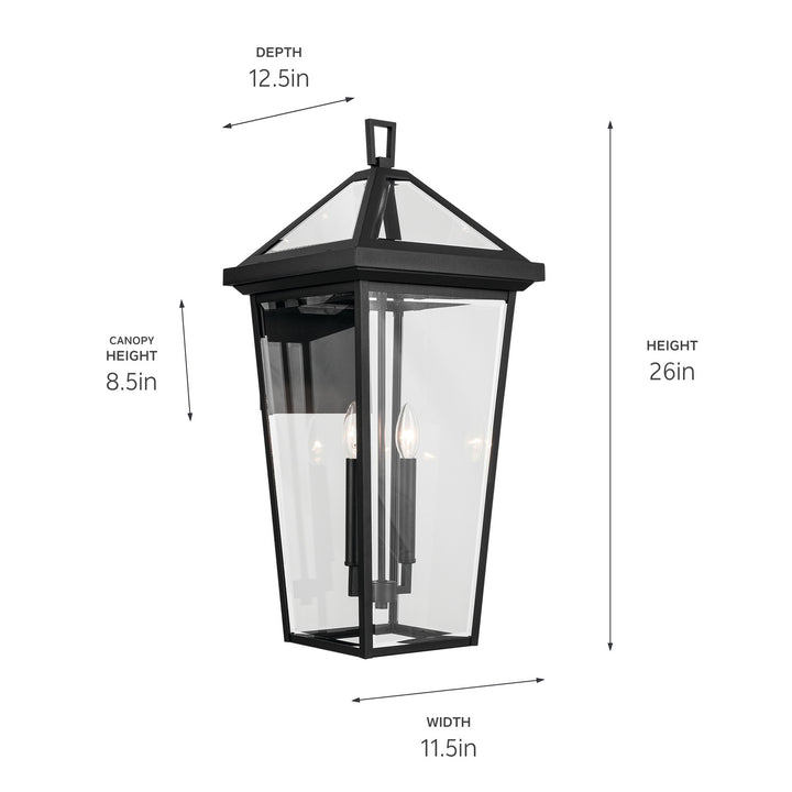 Kichler Canada - 59127BKT - Two Light Outdoor Wall Mount - Regence - Textured Black