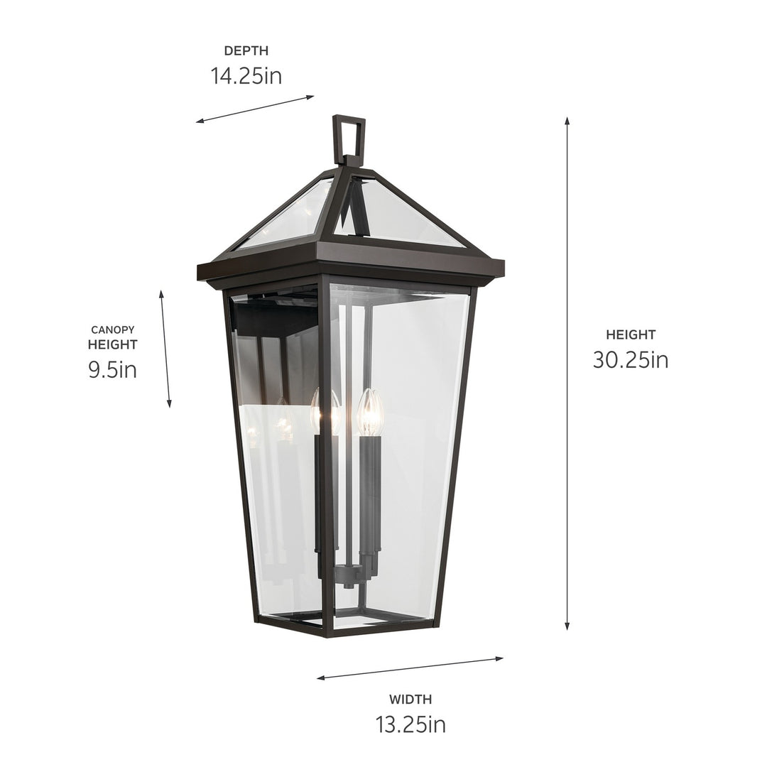 Kichler Canada - 59128OZ - Four Light Outdoor Wall Mount - Regence - Olde Bronze