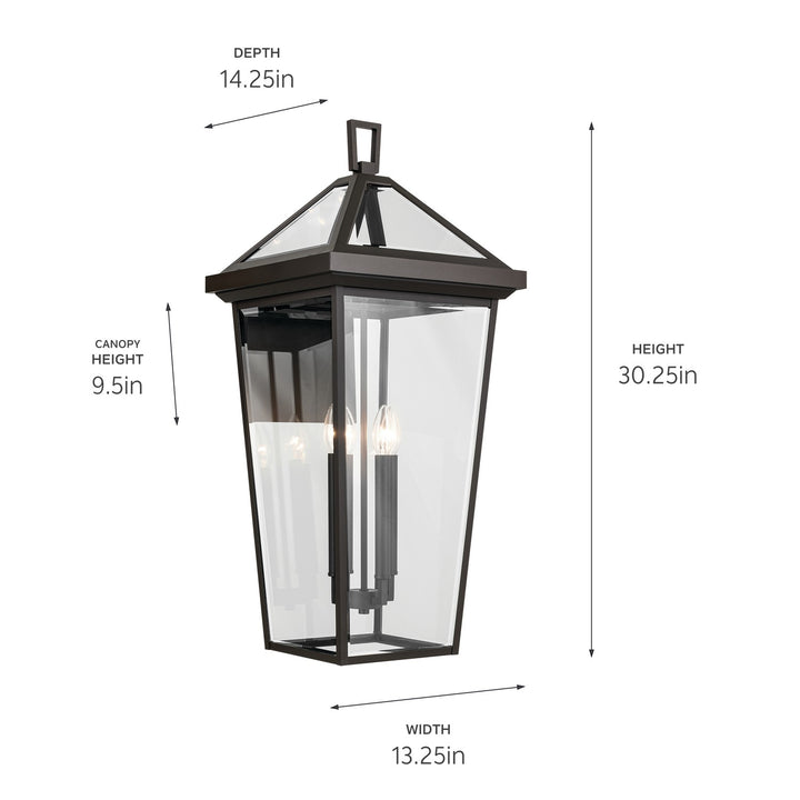 Kichler Canada - 59128OZ - Four Light Outdoor Wall Mount - Regence - Olde Bronze