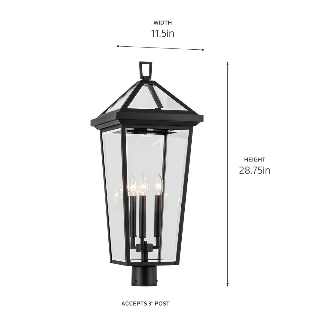 Kichler Canada - 59129BKT - Three Light Outdoor Post Mount - Regence - Textured Black