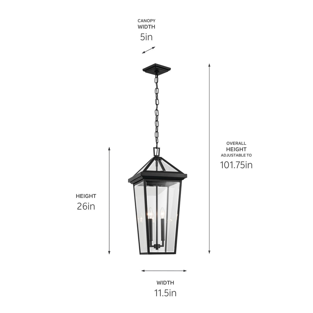 Kichler Canada - 59130BKT - Two Light Outdoor Pendant - Regence - Textured Black