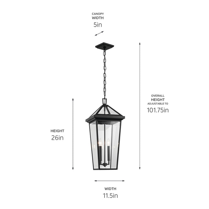 Kichler Canada - 59130BKT - Two Light Outdoor Pendant - Regence - Textured Black