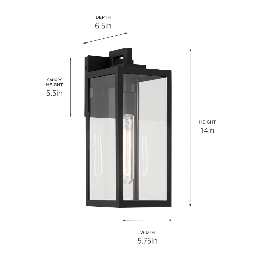 Kichler Canada - 59111BKT - One Light Outdoor Wall Mount - Branner - Textured Black