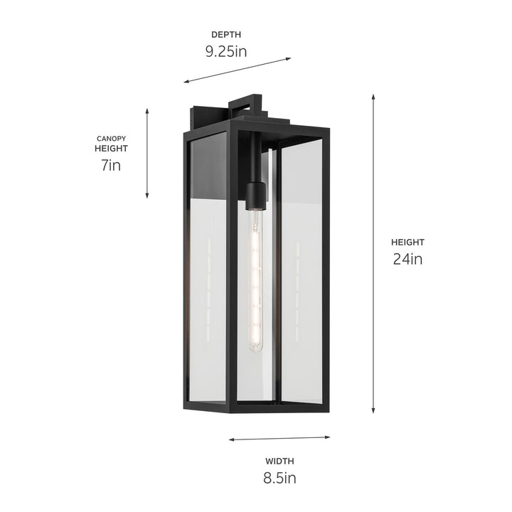 Kichler Canada - 59113BKT - One Light Outdoor Wall Mount - Branner - Textured Black