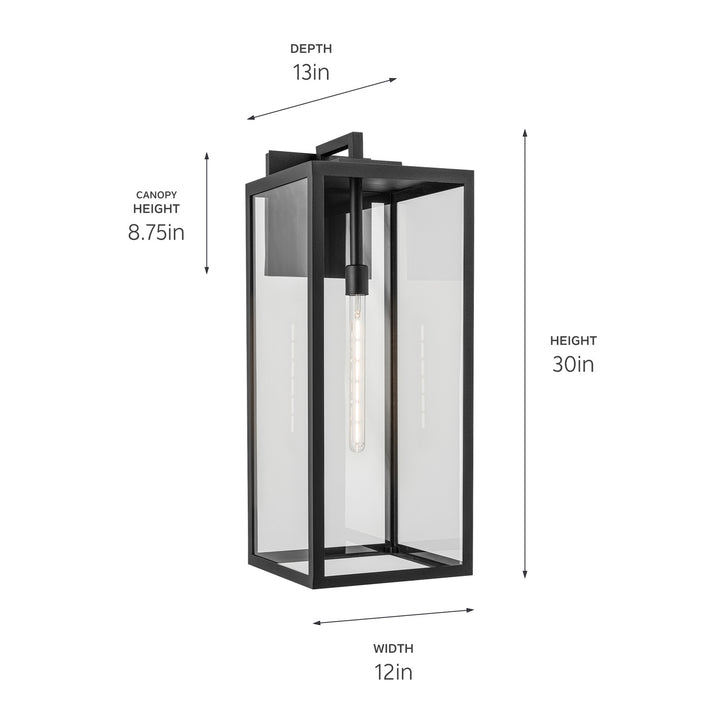 Kichler Canada - 59114BKT - One Light Outdoor Wall Mount - Branner - Textured Black