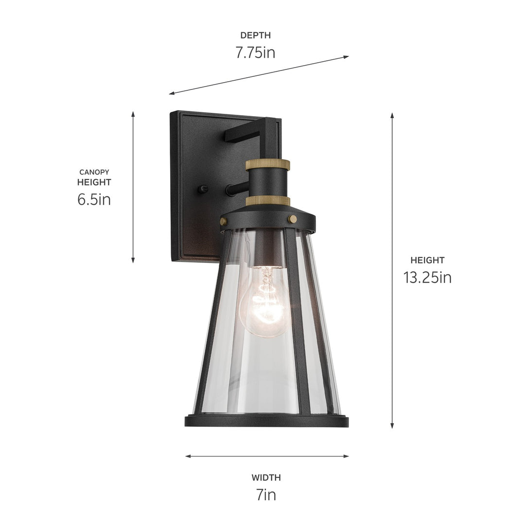 Kichler Canada - 59146BKT - One Light Outdoor Wall Mount - Talman - Textured Black