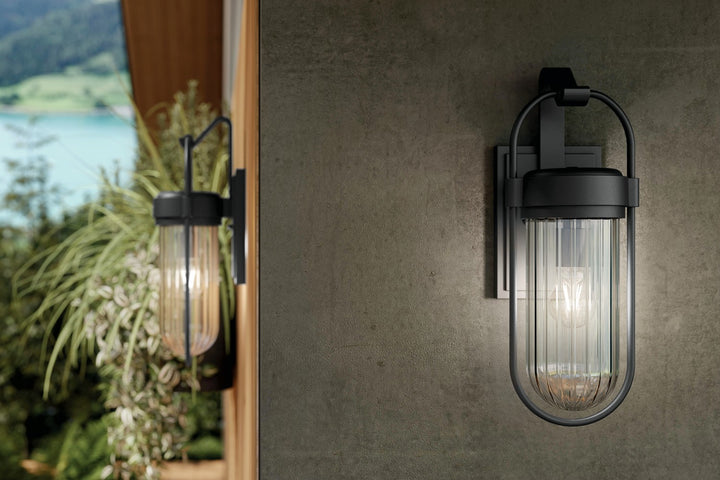 Kichler Canada - 59124BKT - One Light Outdoor Wall Mount - Brix - Textured Black