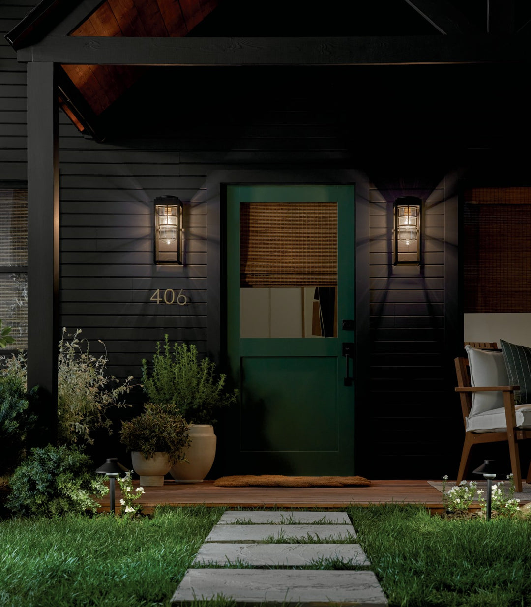 Kichler Canada - 59138BKT - One Light Outdoor Wall Mount - Hone - Textured Black