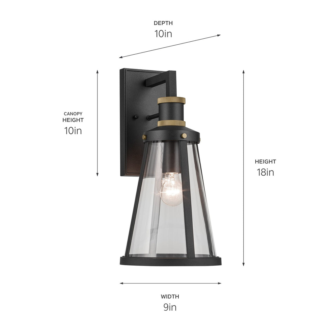 Kichler Canada - 59147BKT - One Light Outdoor Wall Mount - Talman - Textured Black