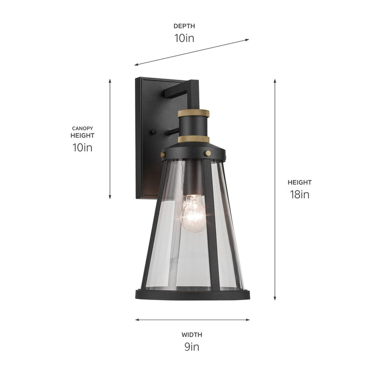 Kichler Canada - 59147BKT - One Light Outdoor Wall Mount - Talman - Textured Black