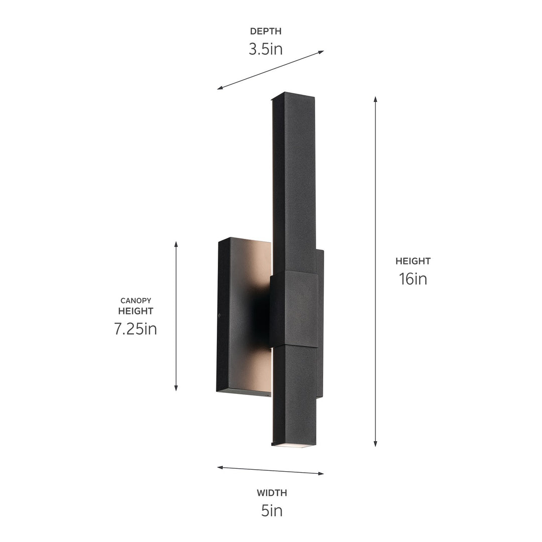 Kichler Canada - 59143BKT - LED Outdoor Wall Mount - Nocar - Textured Black