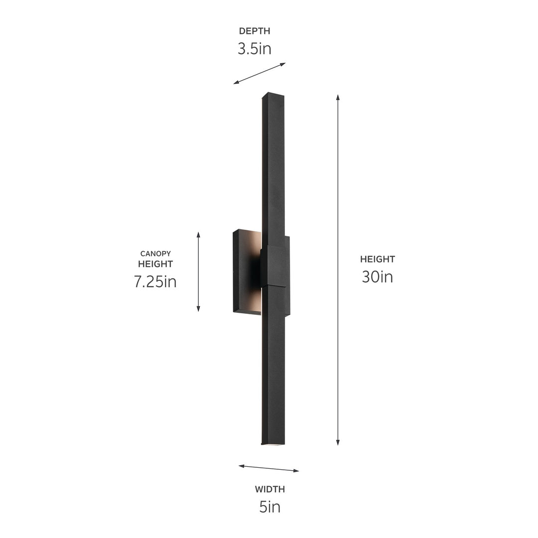 Kichler Canada - 59145BKT - LED Outdoor Wall Mount - Nocar - Textured Black