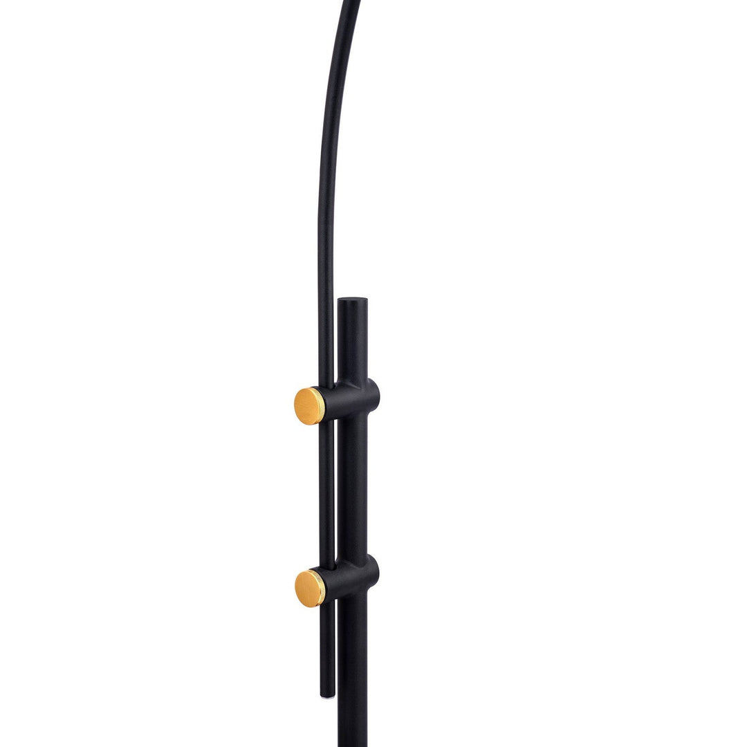 Sley LED Floor Lamp in Black & Brass Kendal Canada