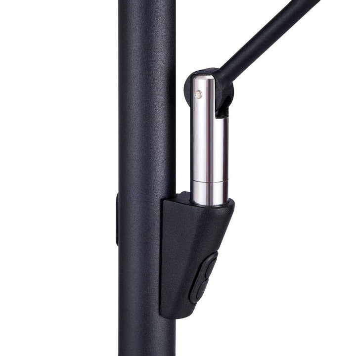 Nola LED Torchiere in Black & Satin Nickel Kendal Canada