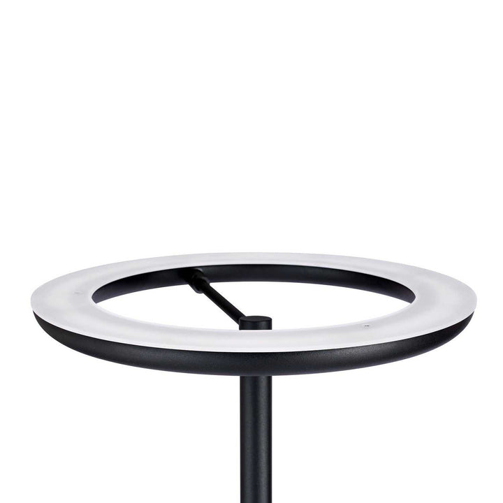 Nola LED Torchiere in Black & Satin Nickel Kendal Canada