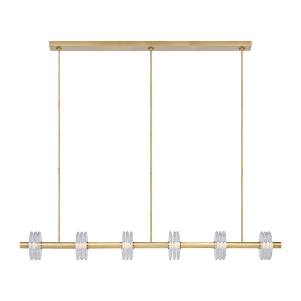 Visual Comfort Modern - KWLS30327CNB - LED Linear Chandelier - Laurel - Natural Brass