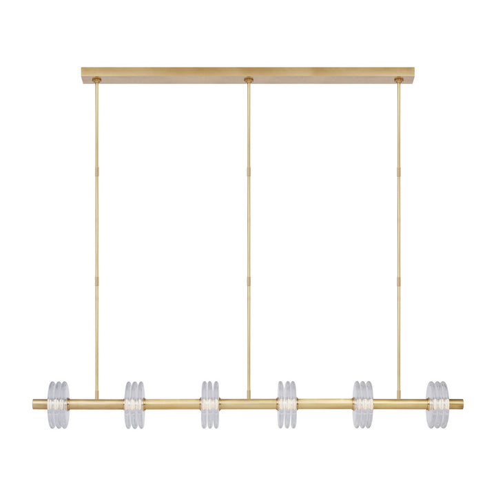 Visual Comfort Modern - KWLS30327CNB - LED Linear Chandelier - Laurel - Natural Brass