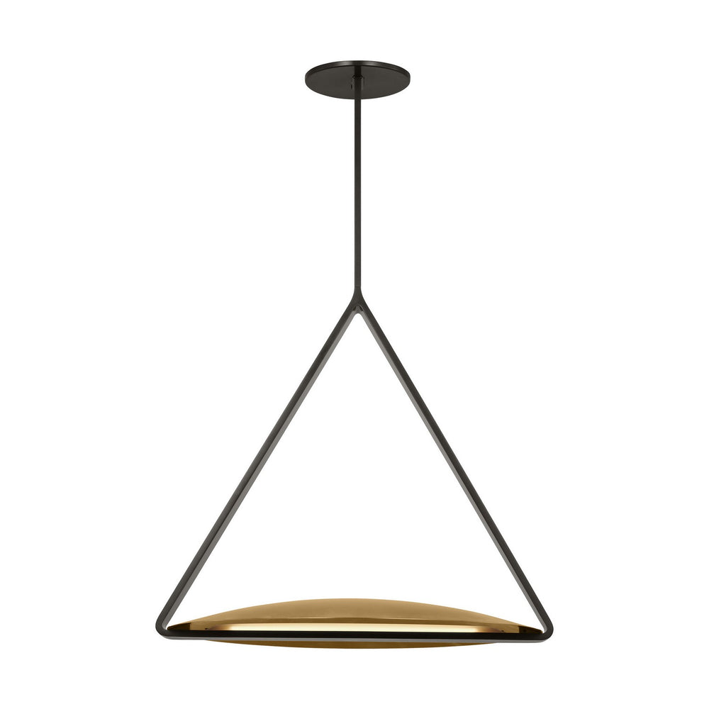 Visual Comfort Modern - PBPD35027BZ/NB - LED Pendant - Cymbal - Dark Bronze/Natural Brass