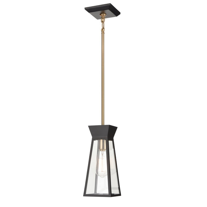 Artcraft Canada - AC11850BK - One Light Pendant - Lucian - Black and Brushed Brass