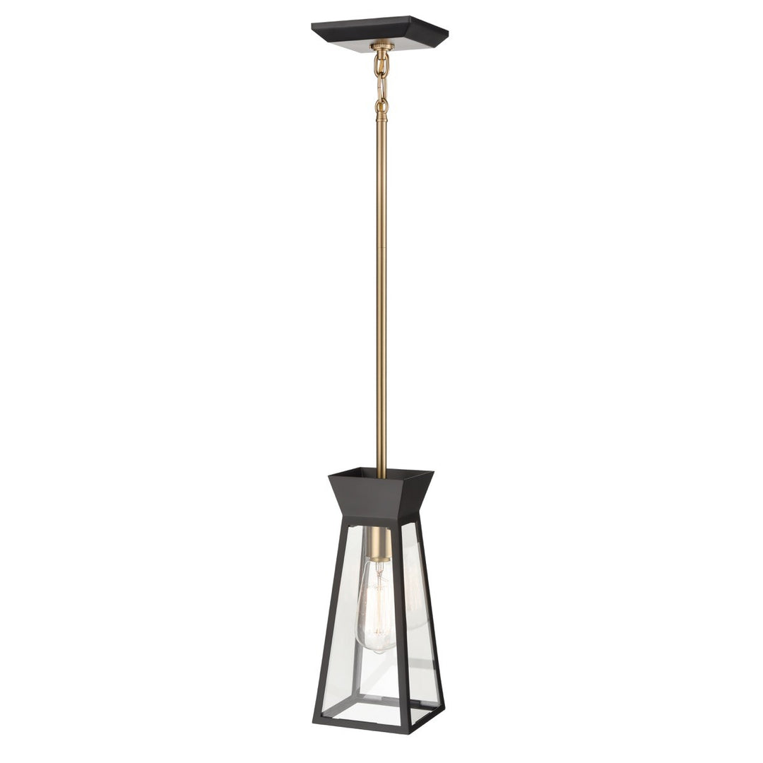 Artcraft Canada - AC11850BK - One Light Pendant - Lucian - Black and Brushed Brass