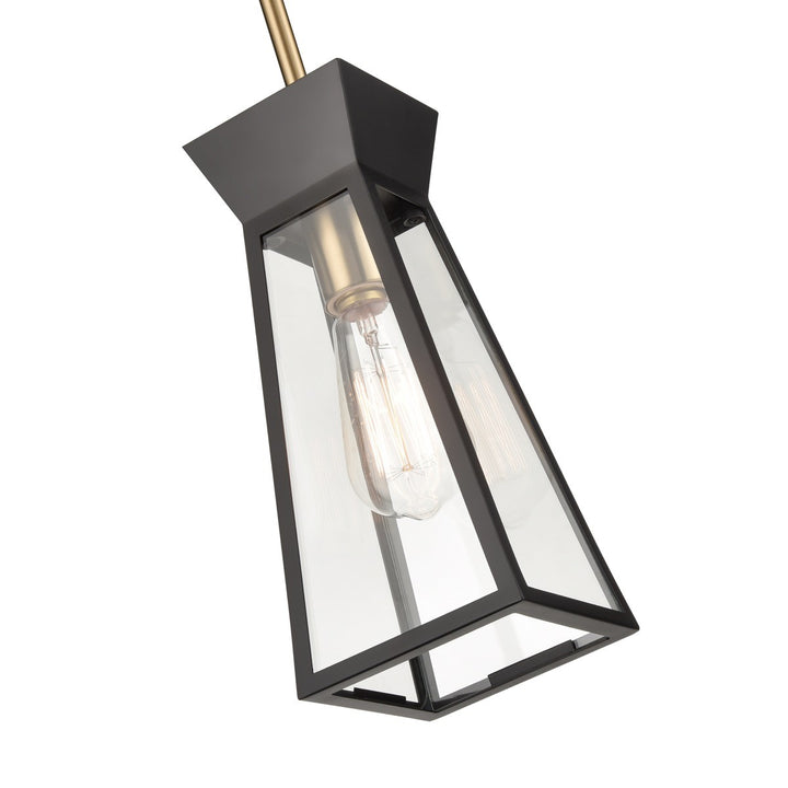 Artcraft Canada - AC11850BK - One Light Pendant - Lucian - Black and Brushed Brass