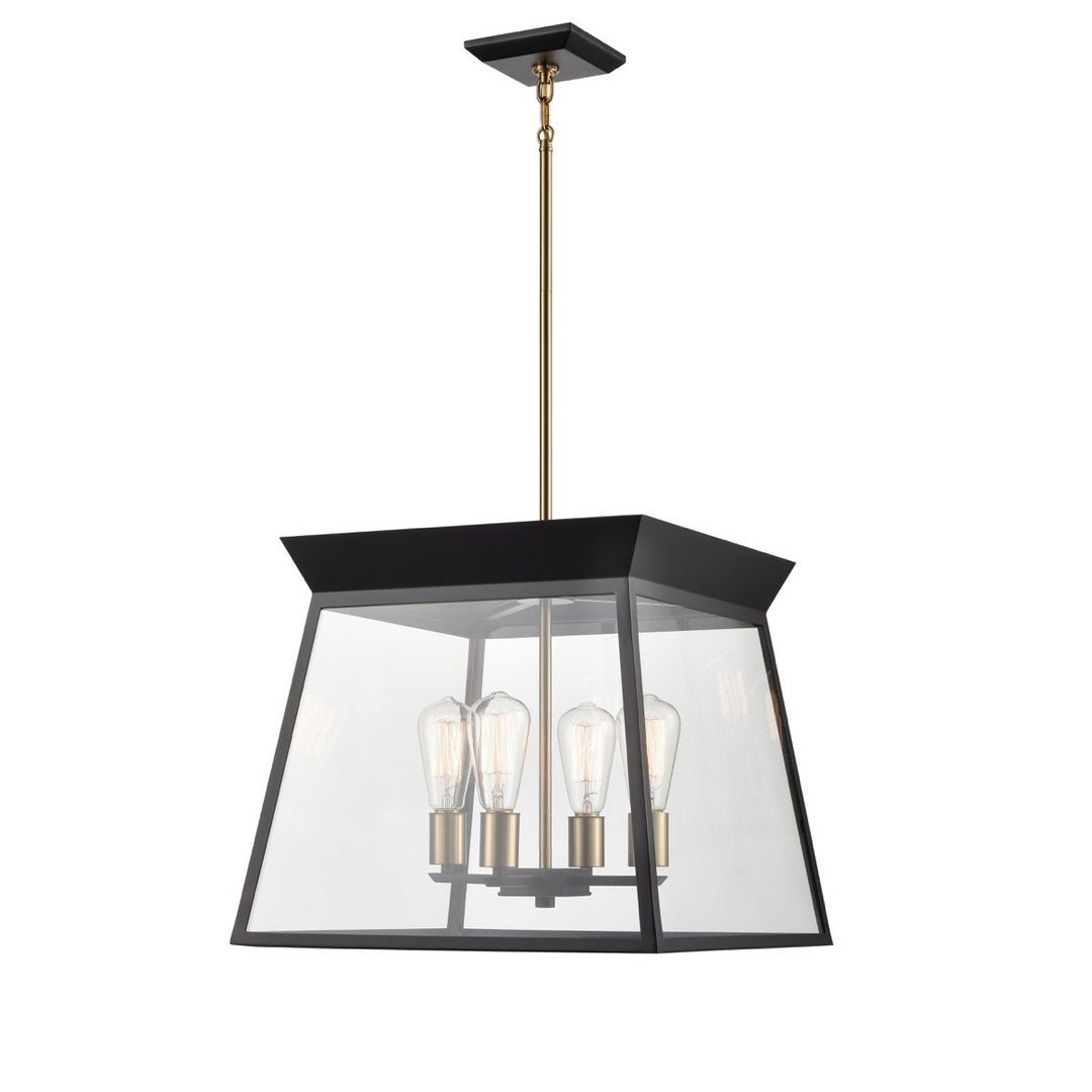 Artcraft Canada - AC11852BK - Four Light Chandelier - Lucian - Black and Brushed Brass