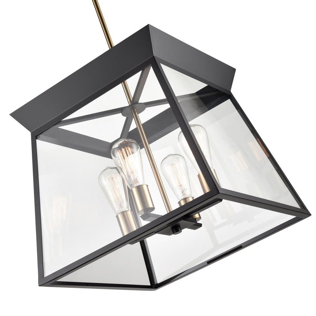 Artcraft Canada - AC11852BK - Four Light Chandelier - Lucian - Black and Brushed Brass