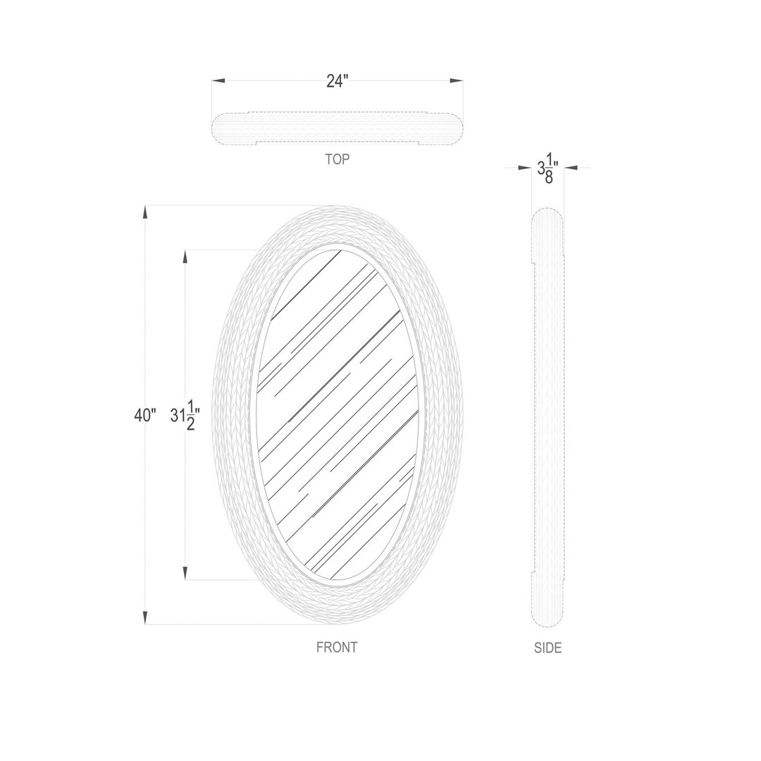 Varaluz - 457MI24FGN - Mirror - Athena - French Gold/Natural Seagrass