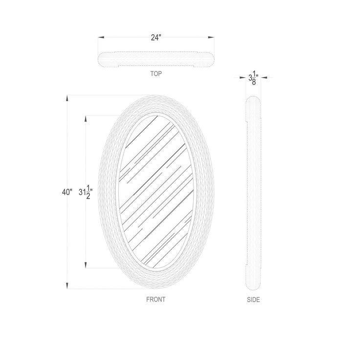 Varaluz - 457MI24FGN - Mirror - Athena - French Gold/Natural Seagrass