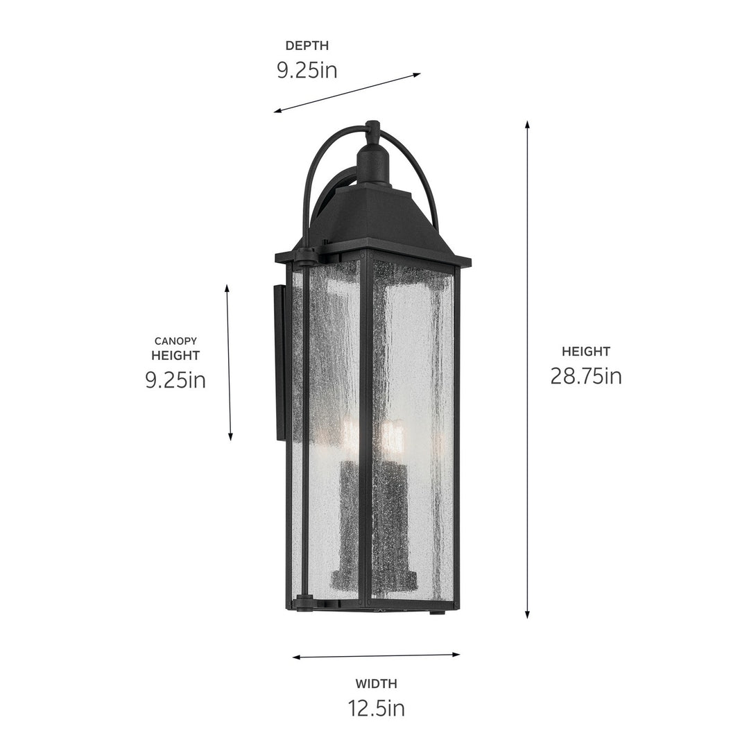 Kichler Canada - 49716BKT - Four Light Outdoor Wall Mount - Harbor Row - Textured Black