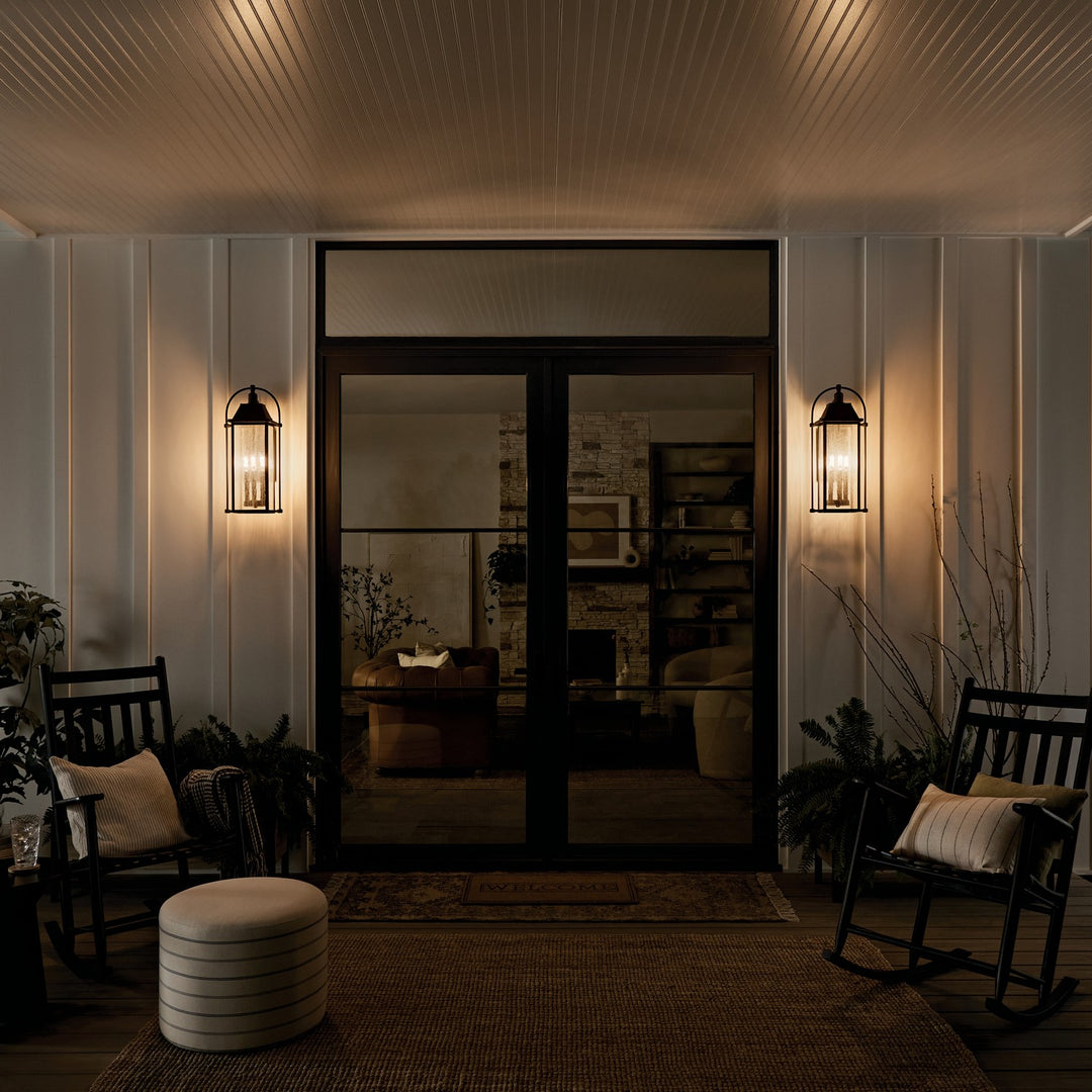 Kichler Canada - 49716BKT - Four Light Outdoor Wall Mount - Harbor Row - Textured Black