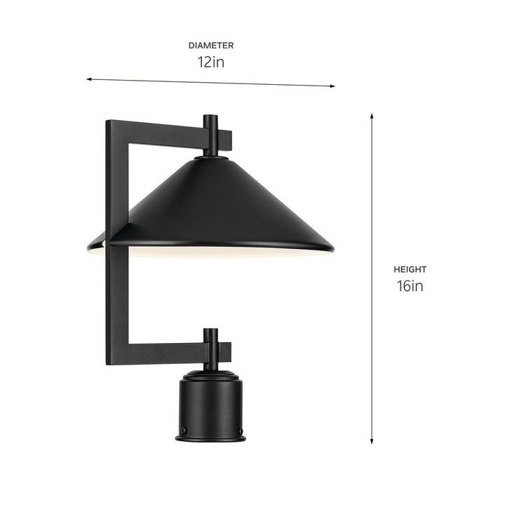 Kichler Canada - 49063BK - One Light Outdoor Post Mount - Ripley - Black
