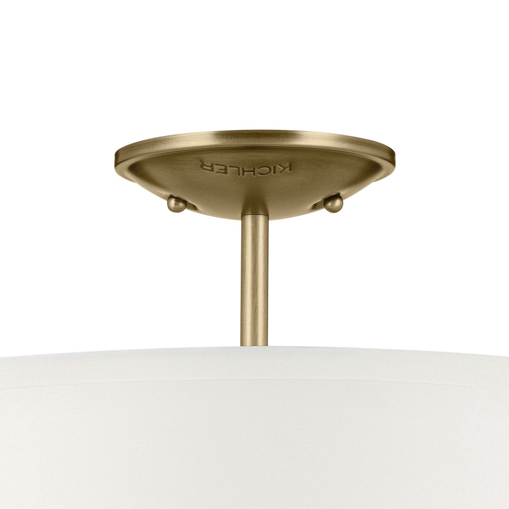 Kichler Canada - 43675NBR - Three Light Semi Flush Mount - Shailene - Natural Brass