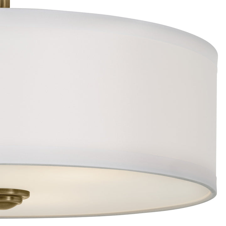 Kichler Canada - 43675NBR - Three Light Semi Flush Mount - Shailene - Natural Brass