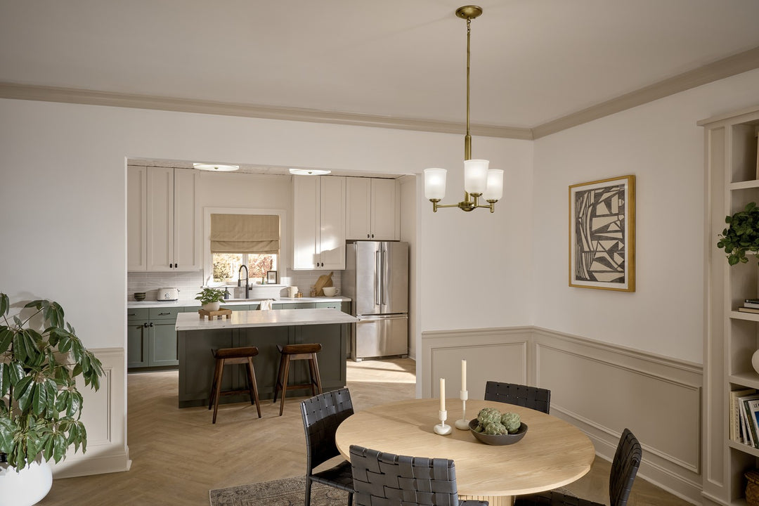 Kichler Canada - 43675NBR - Three Light Semi Flush Mount - Shailene - Natural Brass