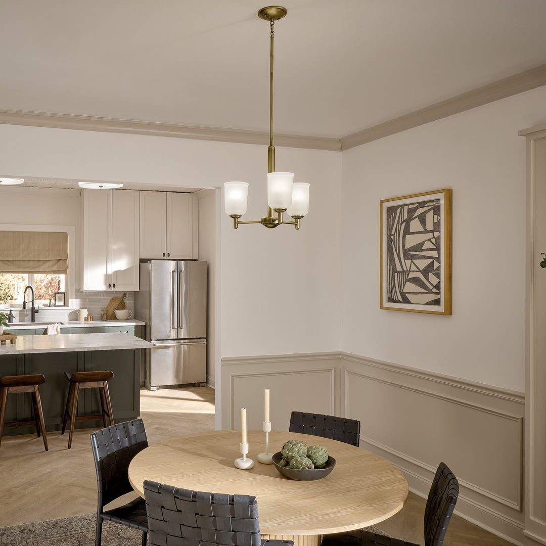 Kichler Canada - 43675NBR - Three Light Semi Flush Mount - Shailene - Natural Brass