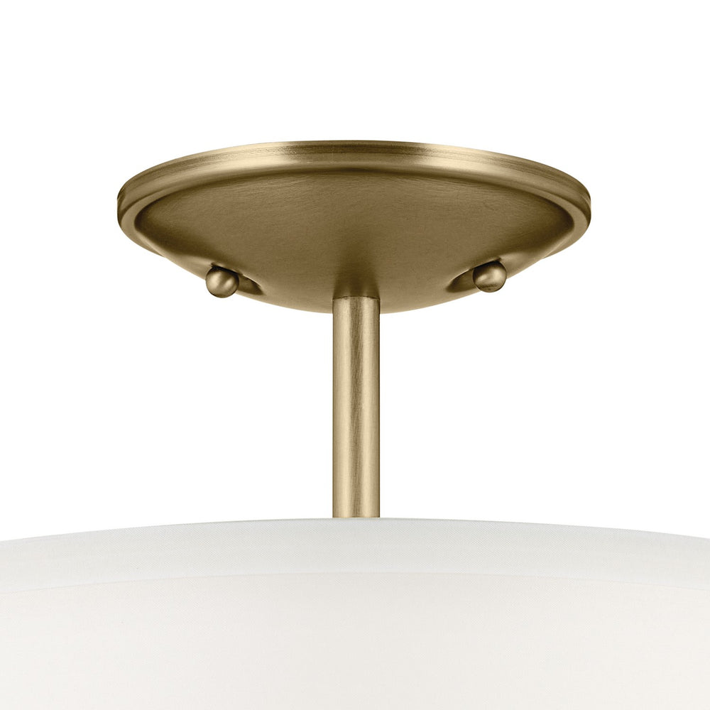 Kichler Canada - 43692NBR - Three Light Semi Flush Mount - Shailene - Natural Brass