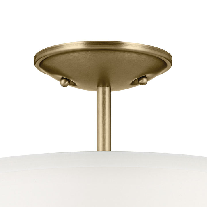 Kichler Canada - 43692NBR - Three Light Semi Flush Mount - Shailene - Natural Brass